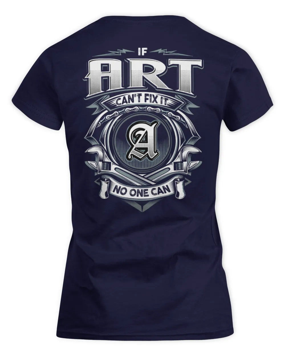 ART AP81-K4-626 - Personalized Ahmed Quote Apparel “If Ahmed Can't Fix It, No One Can” - Women's Standard T-Shirt - Navy