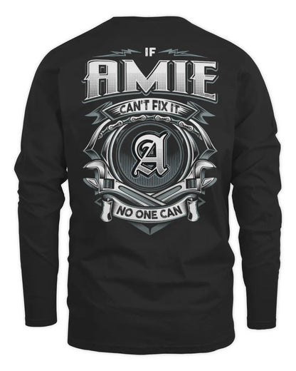 AMIE AP81-K4-626 - Personalized Ahmed Quote Apparel “If Ahmed Can't Fix It, No One Can” - Men's Long Sleeved T-Shirt - Black