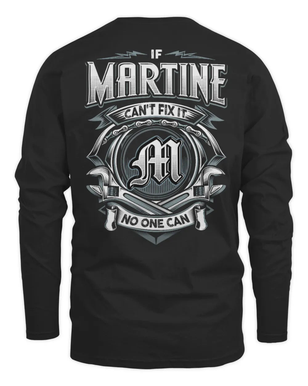 MARTINE AP81-K4-626 - Personalized Ahmed Quote Apparel “If Ahmed Can't Fix It, No One Can” - Men's Long Sleeved T-Shirt - Black