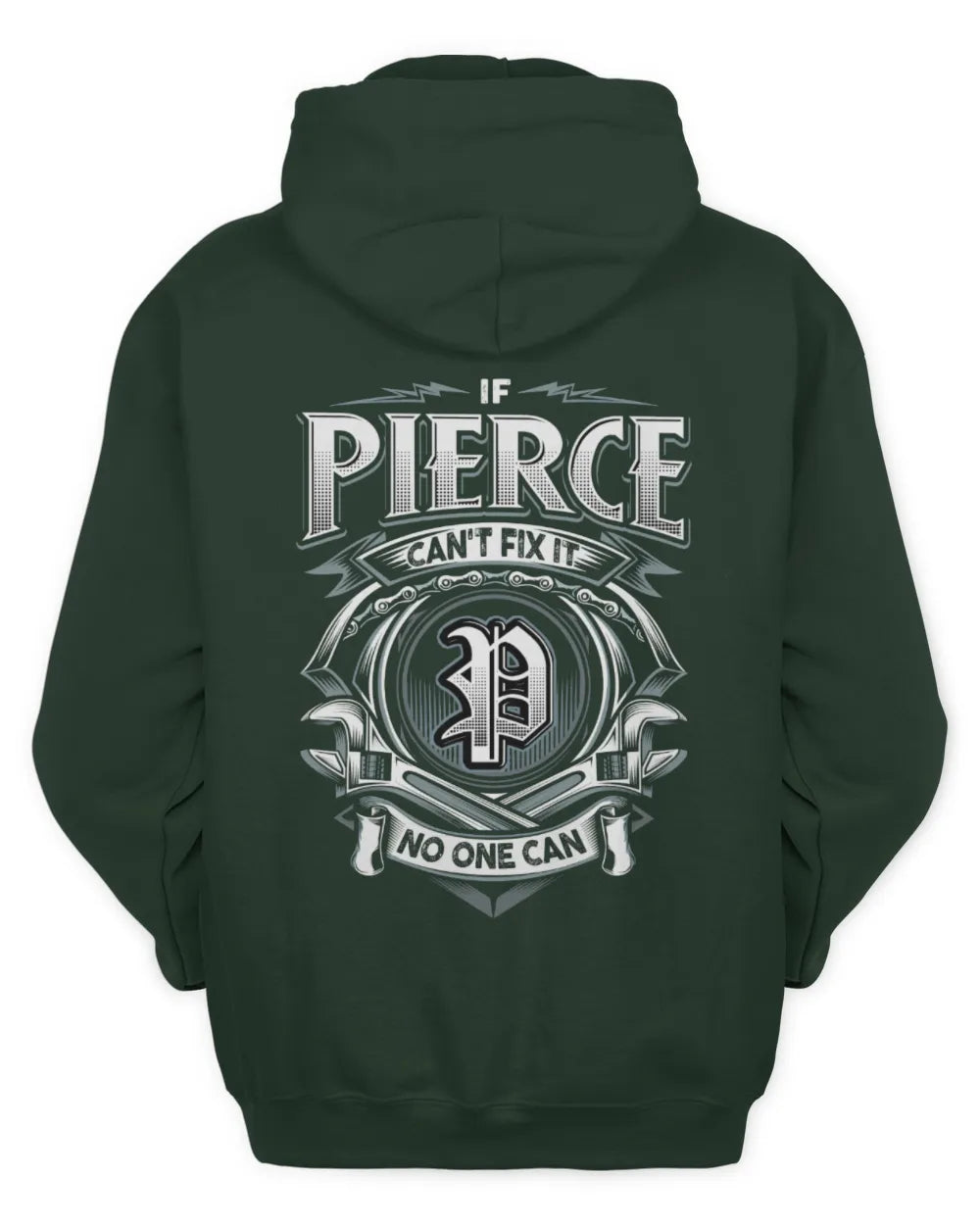 PIERCE AP81-K4-626 - Personalized Ahmed Quote Apparel “If Ahmed Can't Fix It, No One Can” - Unisex Hoodie - Forest Green