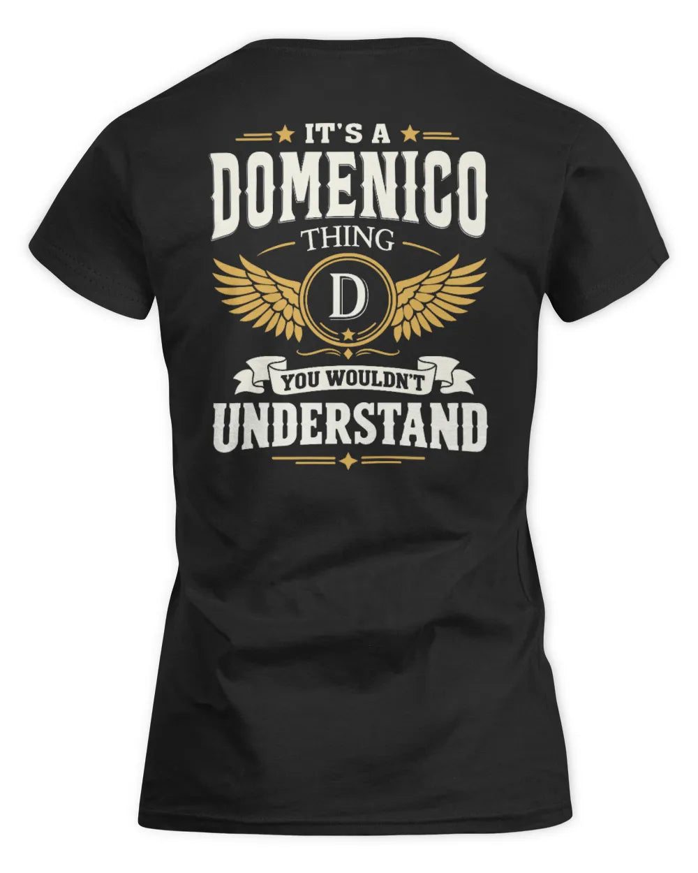 DOMENICO KT06-M008 It’s a [NAME] Thing – You Wouldn’t Understand | Personalized Vintage T-Shirt - Women's Standard T-Shirt - Black