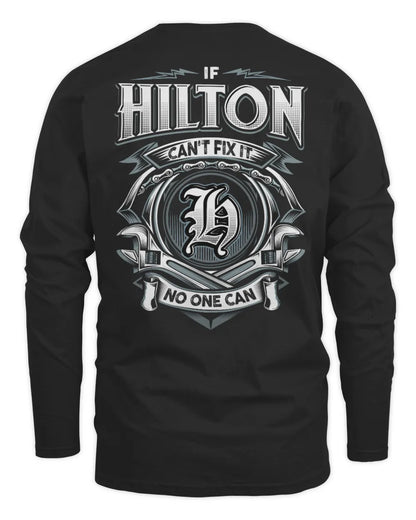 HILTON AP81-K4-626 - Personalized Ahmed Quote Apparel “If Ahmed Can't Fix It, No One Can” - Men's Long Sleeved T-Shirt - Black