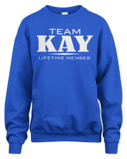 KAY BL62-K4-128 - Personalized “Team NAME Lifetime Member” - Unisex Sweatshirt - Royal