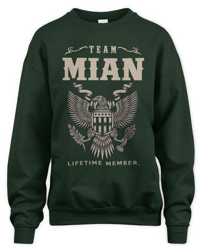 MIAN TP06-K82 – Personalized Classic Style Apparel “Team NAME Lifetime Member” - Unisex Sweatshirt - Forest Green