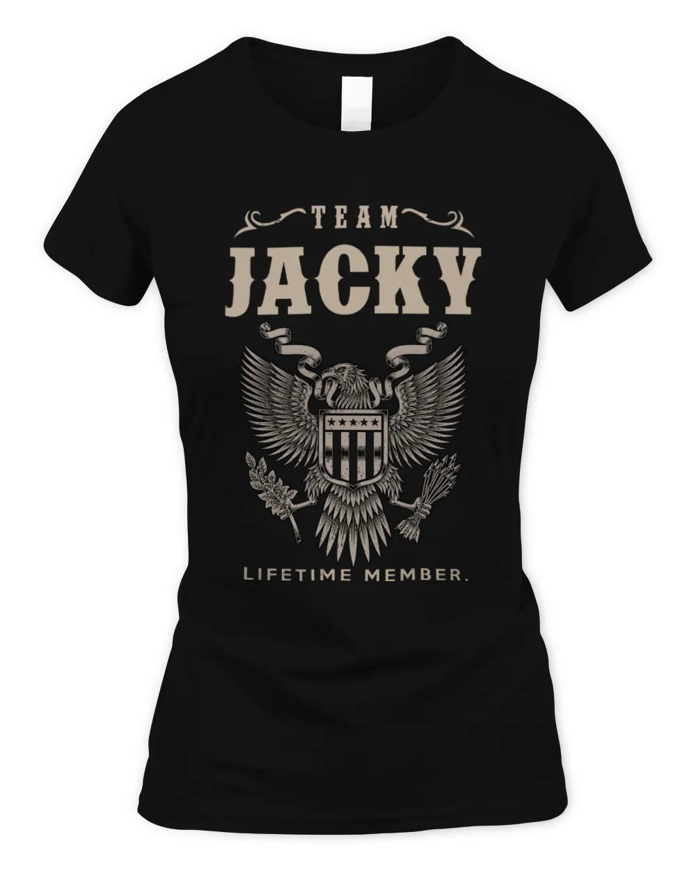 JACKY TP06-K82 – Personalized Classic Style Apparel “Team NAME Lifetime Member” - Women's Standard T-Shirt - Black