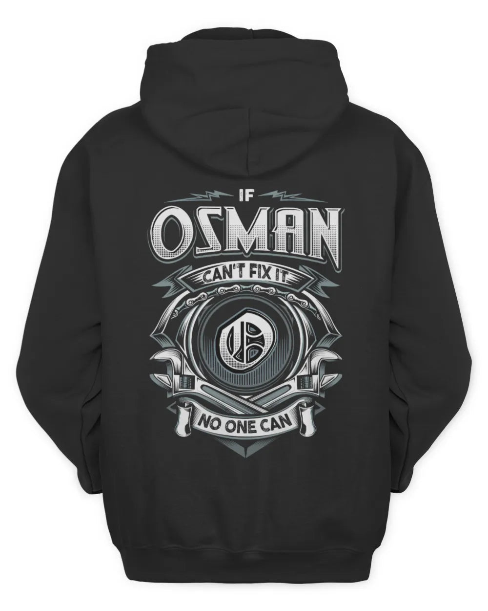 OSMAN AP81-K4-626 - Personalized Ahmed Quote Apparel “If Ahmed Can't Fix It, No One Can” - Unisex Hoodie - Black
