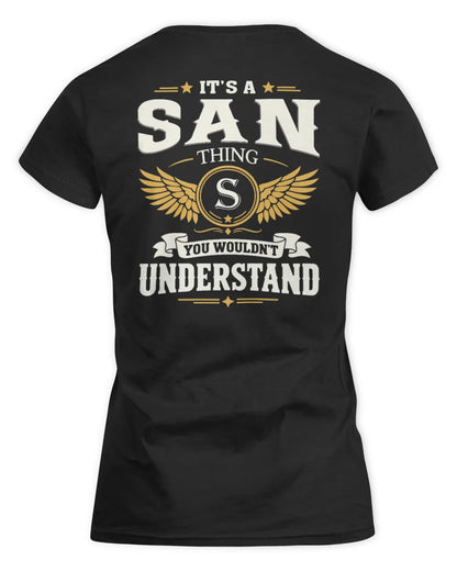 SAN KT06-M008 It’s a [NAME] Thing – You Wouldn’t Understand | Personalized Vintage T-Shirt - Women's Standard T-Shirt - Black