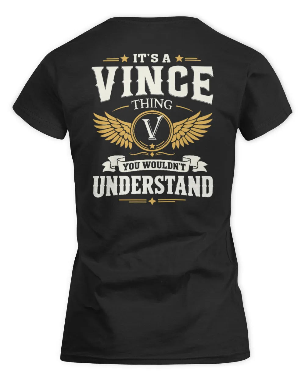 VINCE KT06-M008 It’s a [NAME] Thing – You Wouldn’t Understand | Personalized Vintage T-Shirt - Women's Standard T-Shirt - Black