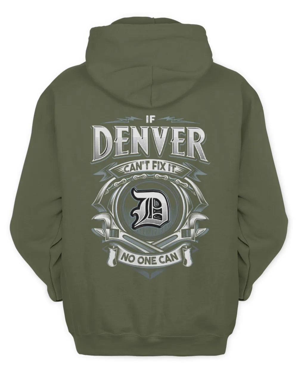 DENVER AP81-K4-626 - Personalized Ahmed Quote Apparel “If Ahmed Can't Fix It, No One Can” - Unisex Hoodie - Military Green
