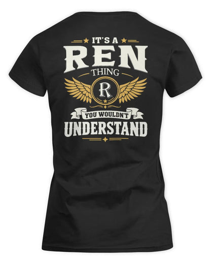REN KT06-M008 It’s a [NAME] Thing – You Wouldn’t Understand | Personalized Vintage T-Shirt - Women's Standard T-Shirt - Black