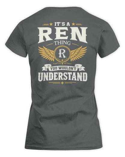 REN KT06-M008 It’s a [NAME] Thing – You Wouldn’t Understand | Personalized Vintage T-Shirt - Women's Standard T-Shirt - Charcoal