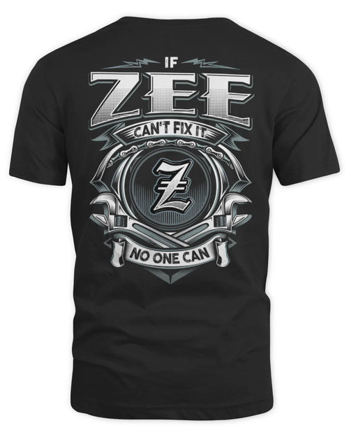 ZEE AP81-K4-626 - Personalized Ahmed Quote Apparel “If Ahmed Can't Fix It, No One Can” - Unisex Standard T-Shirt - Black