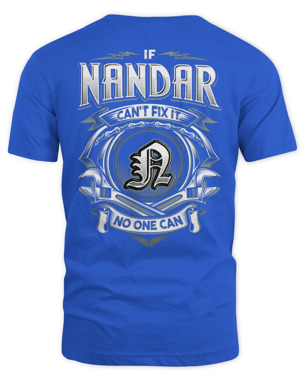 NANDAR AP81-K4-626 - Personalized Ahmed Quote Apparel “If Ahmed Can't Fix It, No One Can” - Unisex Standard T-Shirt - Royal