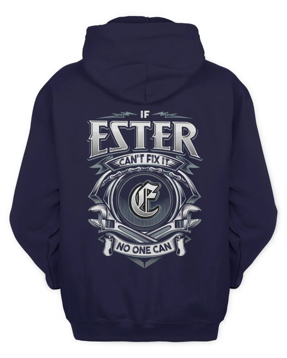 ESTER AP81-K4-626 - Personalized Ahmed Quote Apparel “If Ahmed Can't Fix It, No One Can” - Unisex Hoodie - Navy