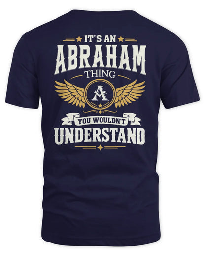 ABRAHAM KT06-M008 It’s a [NAME] Thing – You Wouldn’t Understand | Personalized Vintage T-Shirt - Unisex Standard T-Shirt - Navy