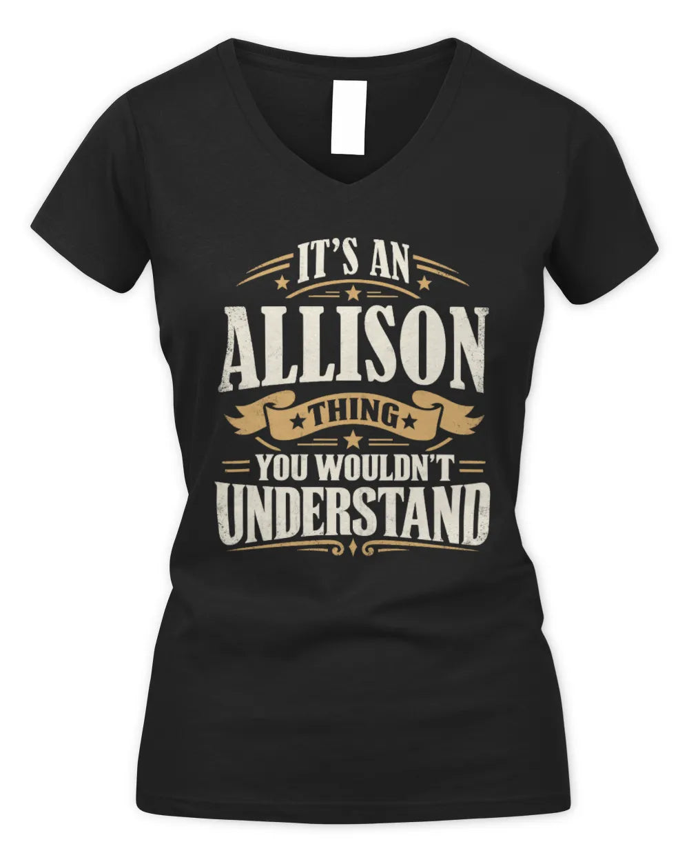 ALLISON P08 TH51 - Personalized “It’s a/an [NAME] Thing – You Wouldn’t Understand” Shirt - Women's V-Neck T-Shirt - Black