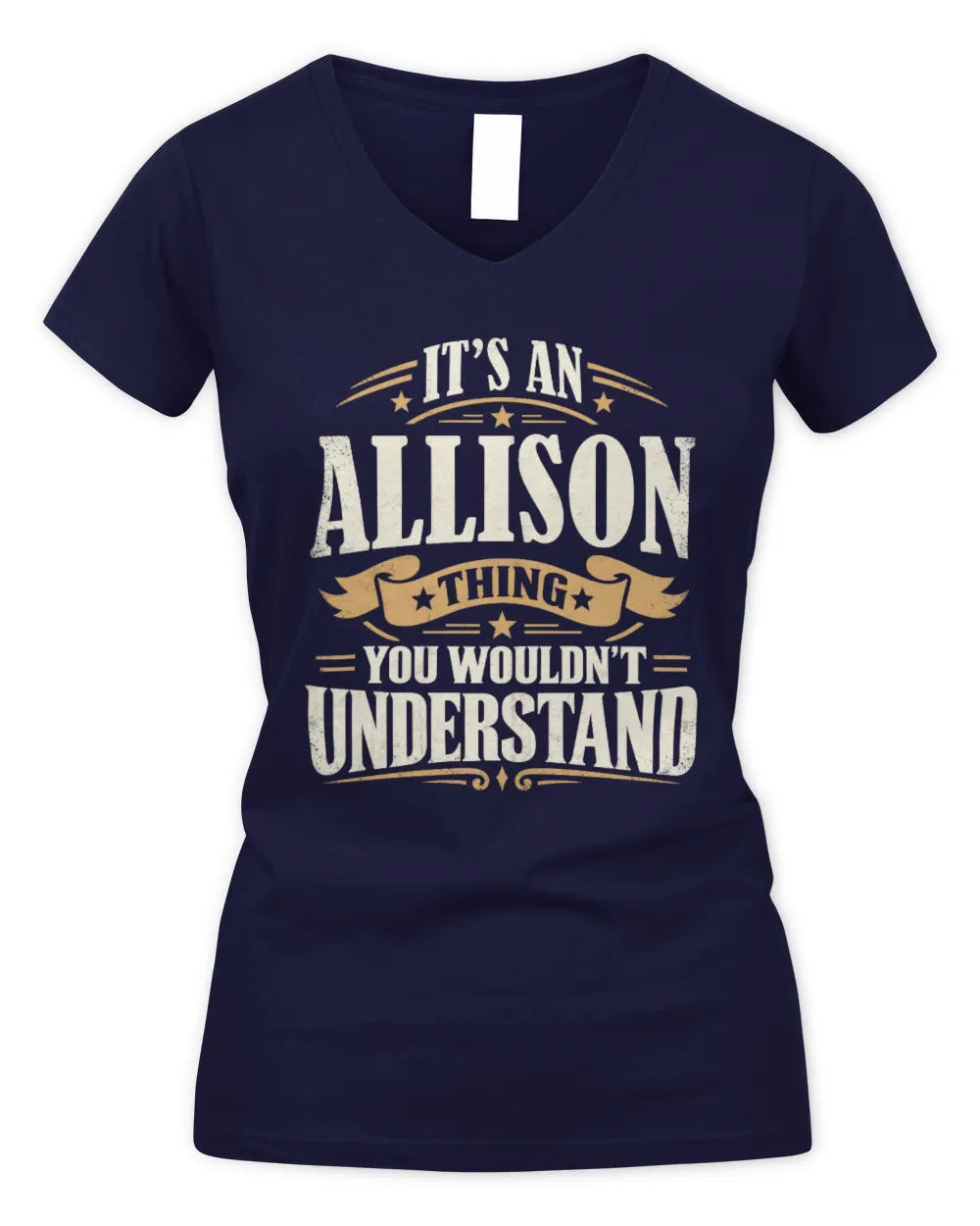 ALLISON P08 TH51 - Personalized “It’s a/an [NAME] Thing – You Wouldn’t Understand” Shirt - Women's V-Neck T-Shirt - Navy