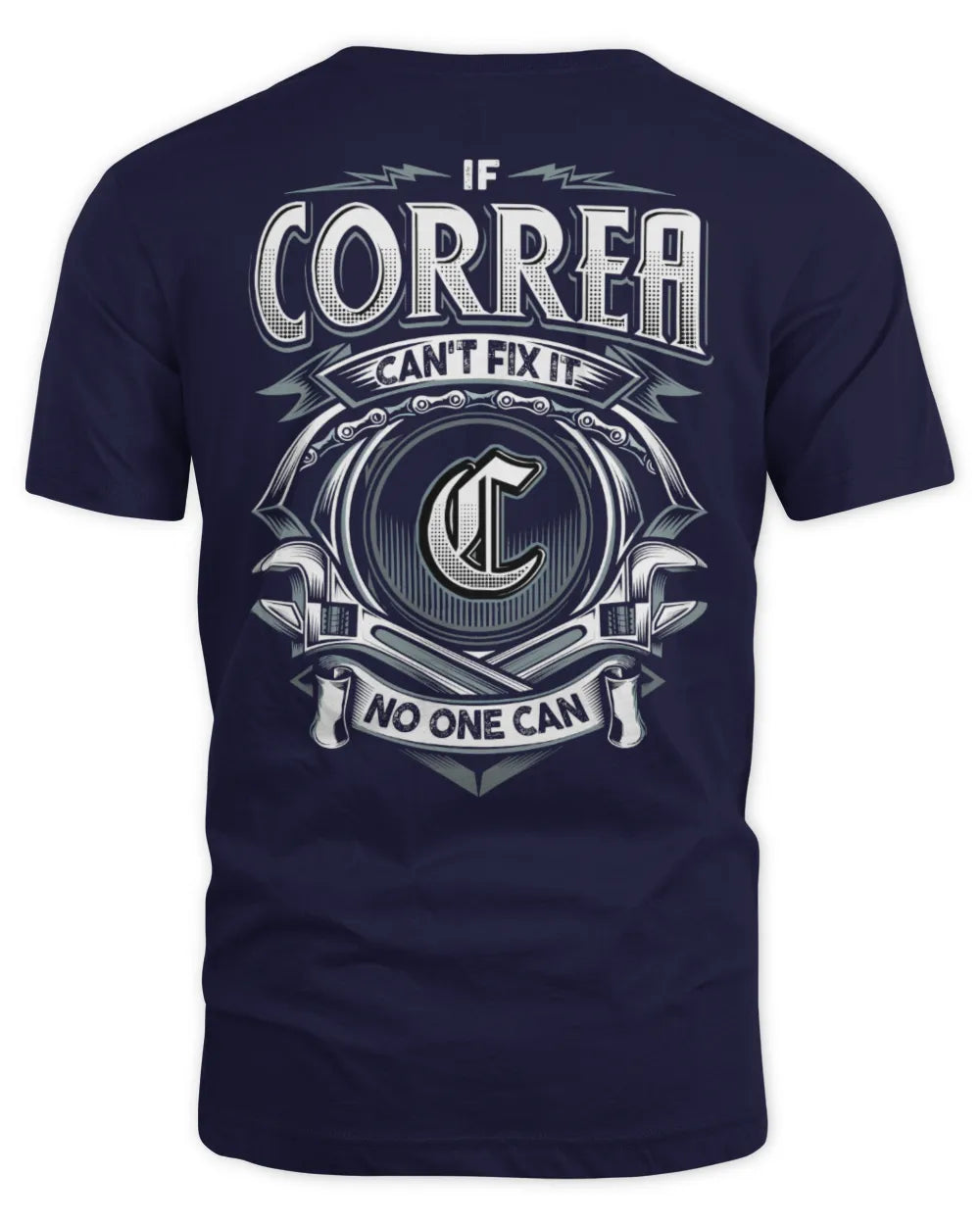 CORREA AP81-K4-626 - Personalized Ahmed Quote Apparel “If Ahmed Can't Fix It, No One Can” - Unisex Standard T-Shirt - Navy