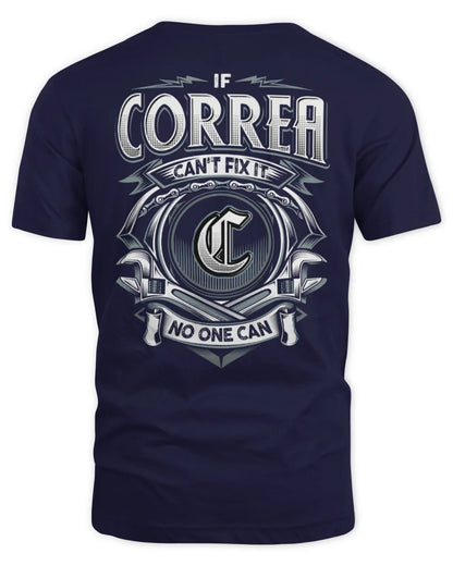 CORREA AP81-K4-626 - Personalized Ahmed Quote Apparel “If Ahmed Can't Fix It, No One Can” - Unisex Standard T-Shirt - Navy