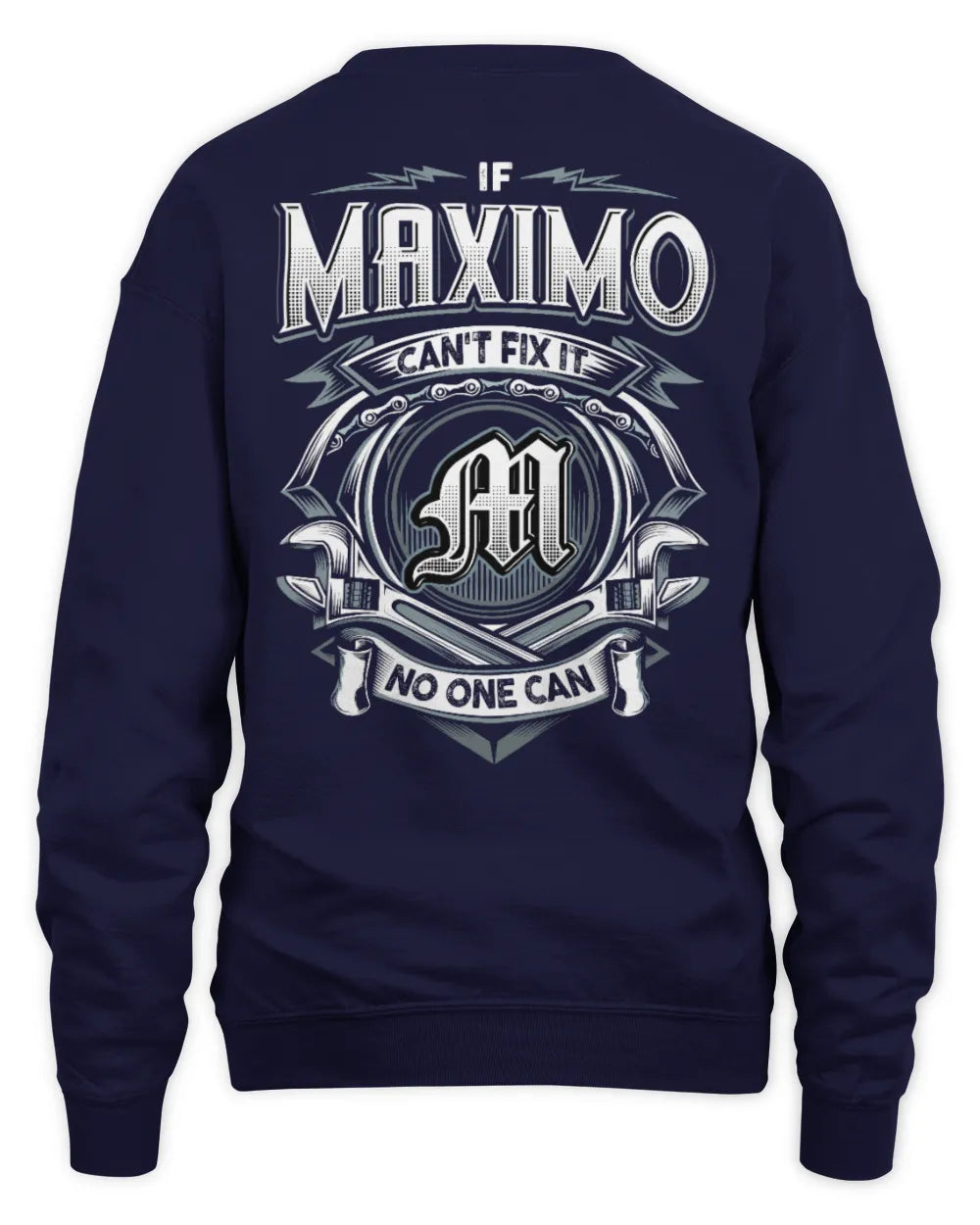 MAXIMO AP81-K4-626 - Personalized Ahmed Quote Apparel “If Ahmed Can't Fix It, No One Can” - Unisex Sweatshirt - Navy