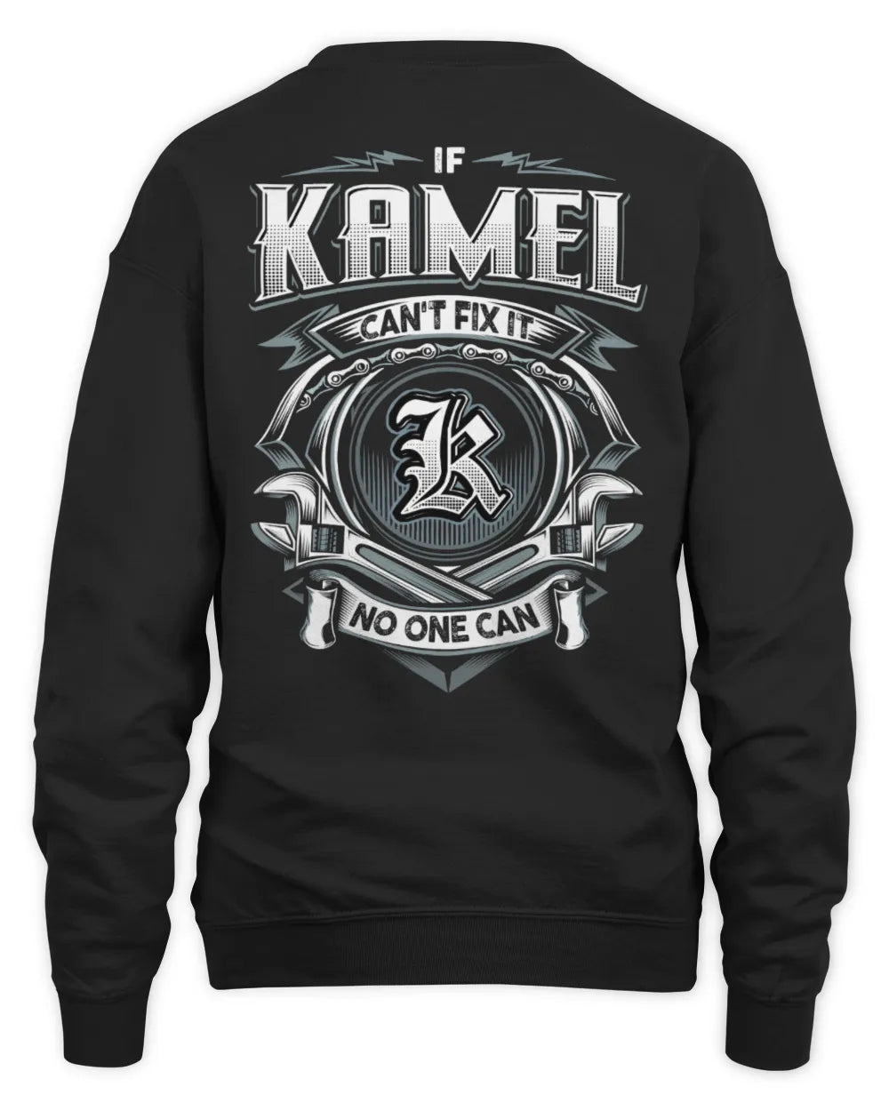 KAMEL AP81-K4-626 - Personalized Ahmed Quote Apparel “If Ahmed Can't Fix It, No One Can” - Unisex Sweatshirt - Black