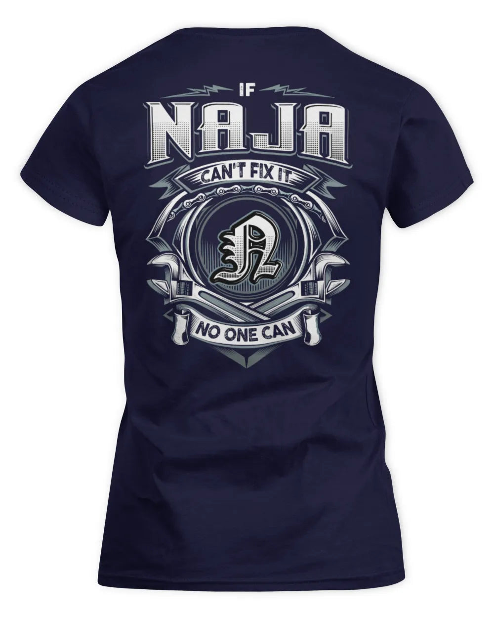 NAJA AP81-K4-626 - Personalized Ahmed Quote Apparel “If Ahmed Can't Fix It, No One Can” - Women's Standard T-Shirt - Navy