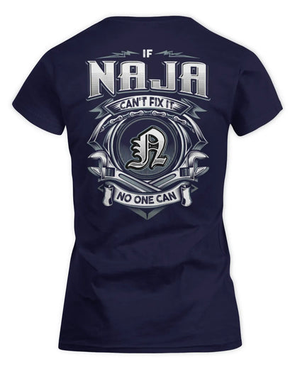 NAJA AP81-K4-626 - Personalized Ahmed Quote Apparel “If Ahmed Can't Fix It, No One Can” - Women's Standard T-Shirt - Navy