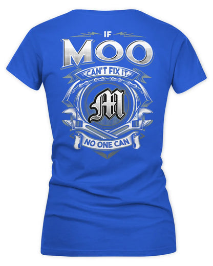 MOO AP81-K4-626 - Personalized Ahmed Quote Apparel “If Ahmed Can't Fix It, No One Can” - Women's V-Neck T-Shirt - Royal