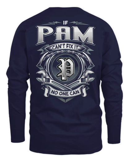 PAM AP81-K4-626 - Personalized Ahmed Quote Apparel “If Ahmed Can't Fix It, No One Can” - Men's Long Sleeved T-Shirt - Navy