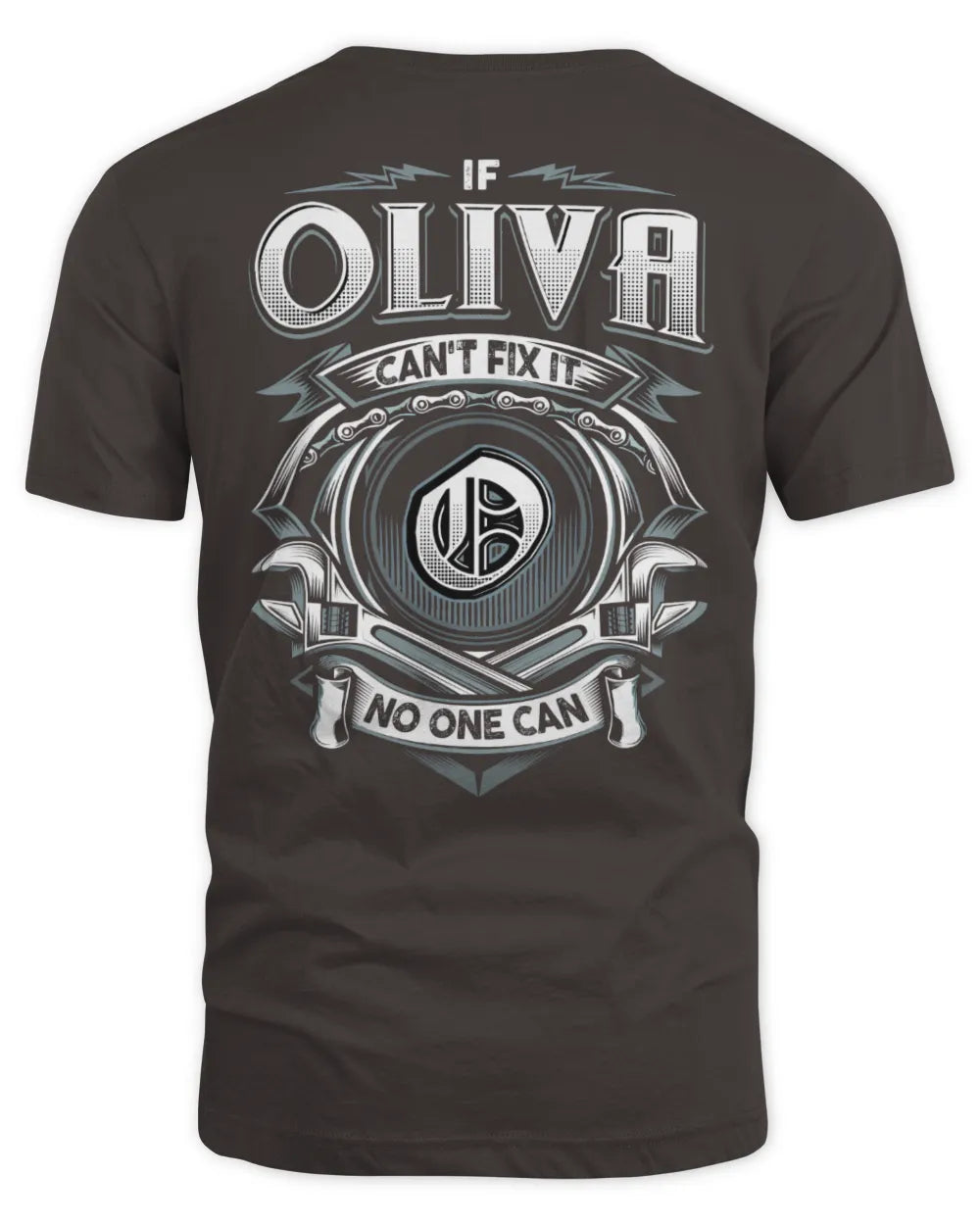 OLIVA AP81-K4-626 - Personalized Ahmed Quote Apparel “If Ahmed Can't Fix It, No One Can” - Unisex Standard T-Shirt - Dark Chocolate