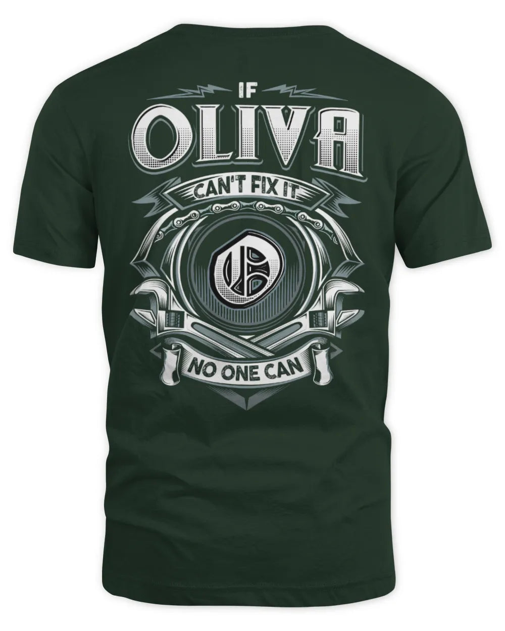 OLIVA AP81-K4-626 - Personalized Ahmed Quote Apparel “If Ahmed Can't Fix It, No One Can” - Unisex Standard T-Shirt - Forest Green