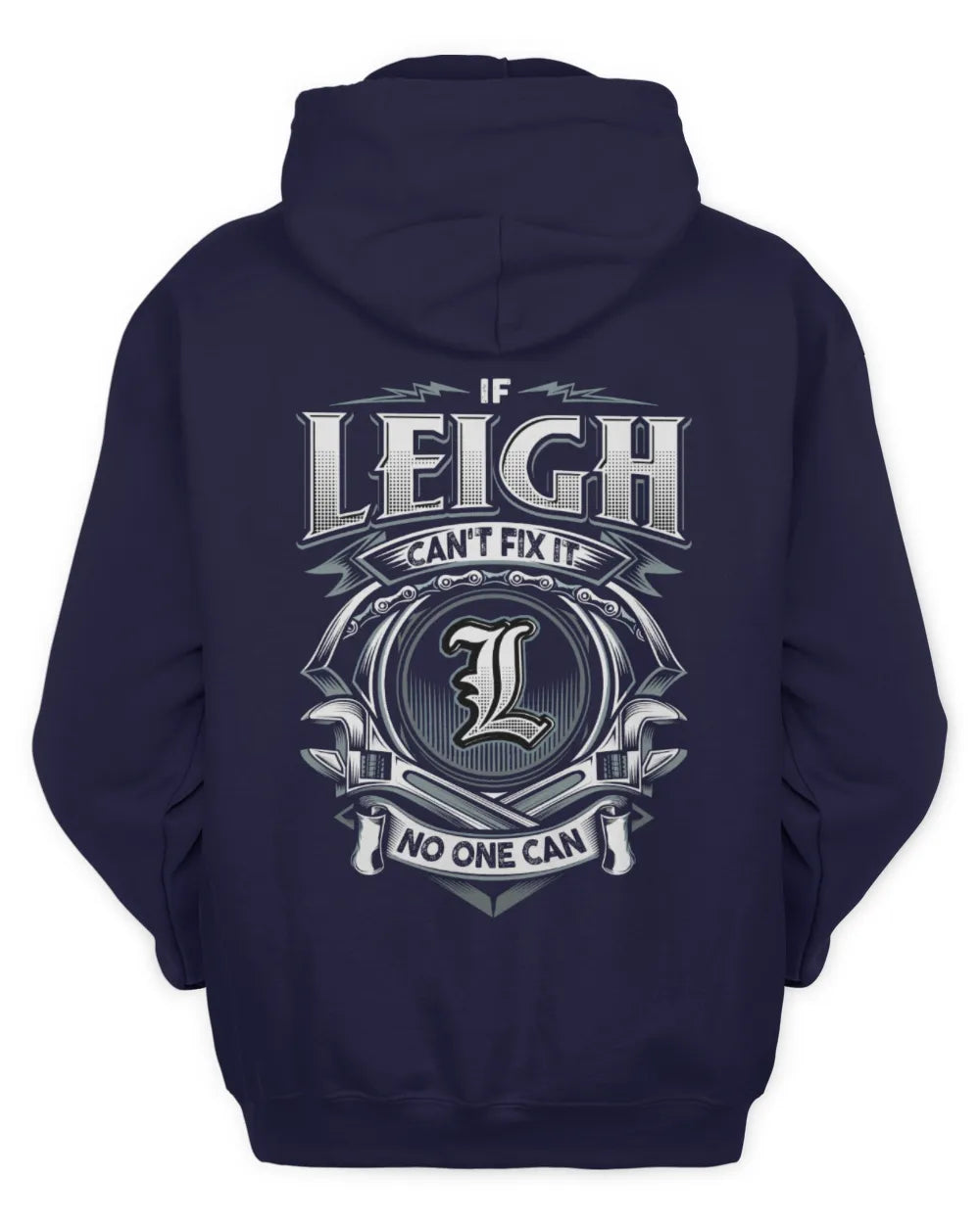 LEIGH AP81-K4-626 - Personalized Ahmed Quote Apparel “If Ahmed Can't Fix It, No One Can” - Unisex Hoodie - Navy