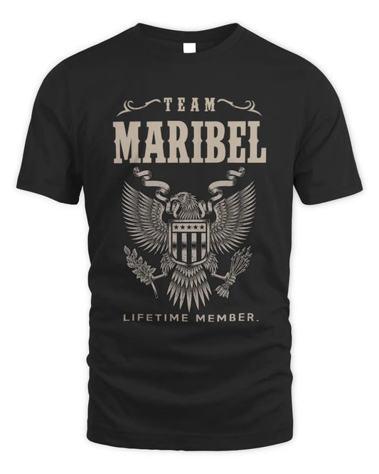 MARIBEL TP06-K82 – Personalized Classic Style Apparel “Team NAME Lifetime Member” - Unisex Standard T-Shirt - Black