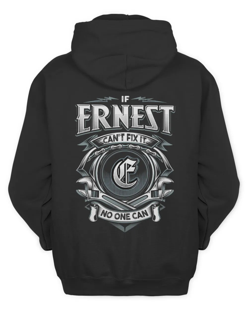 ERNEST AP81-K4-626 - Personalized Ahmed Quote Apparel “If Ahmed Can't Fix It, No One Can” - Unisex Hoodie - Black