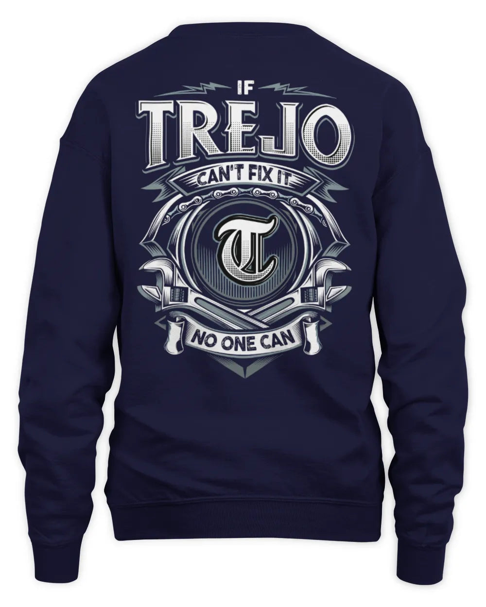 TREJO AP81-K4-626 - Personalized Ahmed Quote Apparel “If Ahmed Can't Fix It, No One Can” - Unisex Sweatshirt - Navy
