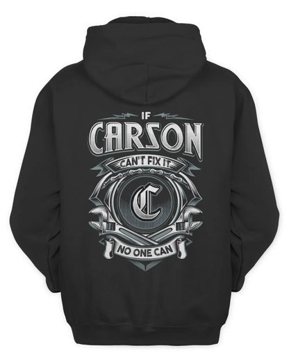 CARSON AP81-K4-626 - Personalized Ahmed Quote Apparel “If Ahmed Can't Fix It, No One Can” - Unisex Hoodie - Black
