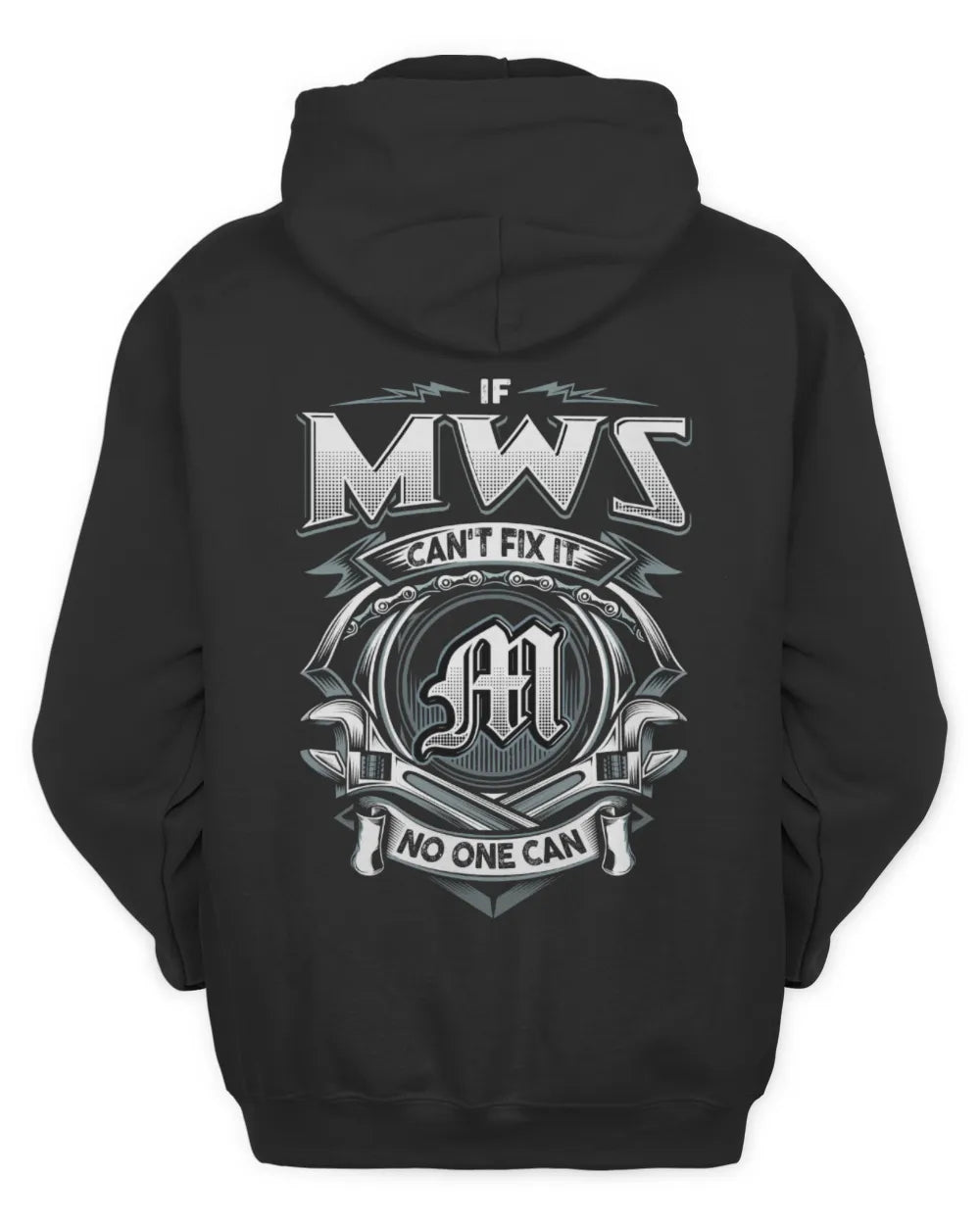 MWS AP81-K4-626 - Personalized Ahmed Quote Apparel “If Ahmed Can't Fix It, No One Can” - Unisex Hoodie - Black