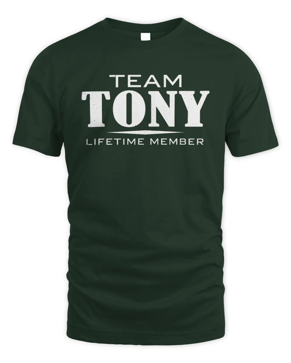 TONY BL62-K4-128 - Personalized “Team NAME Lifetime Member” - Unisex Standard T-Shirt - Forest Green