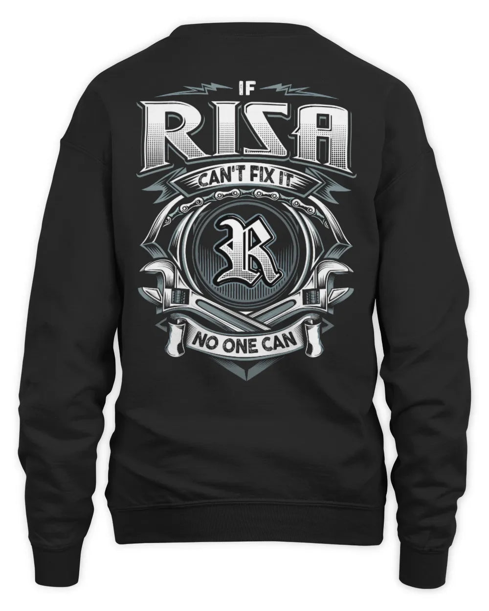 RISA AP81-K4-626 - Personalized Ahmed Quote Apparel “If Ahmed Can't Fix It, No One Can” - Unisex Sweatshirt - Black