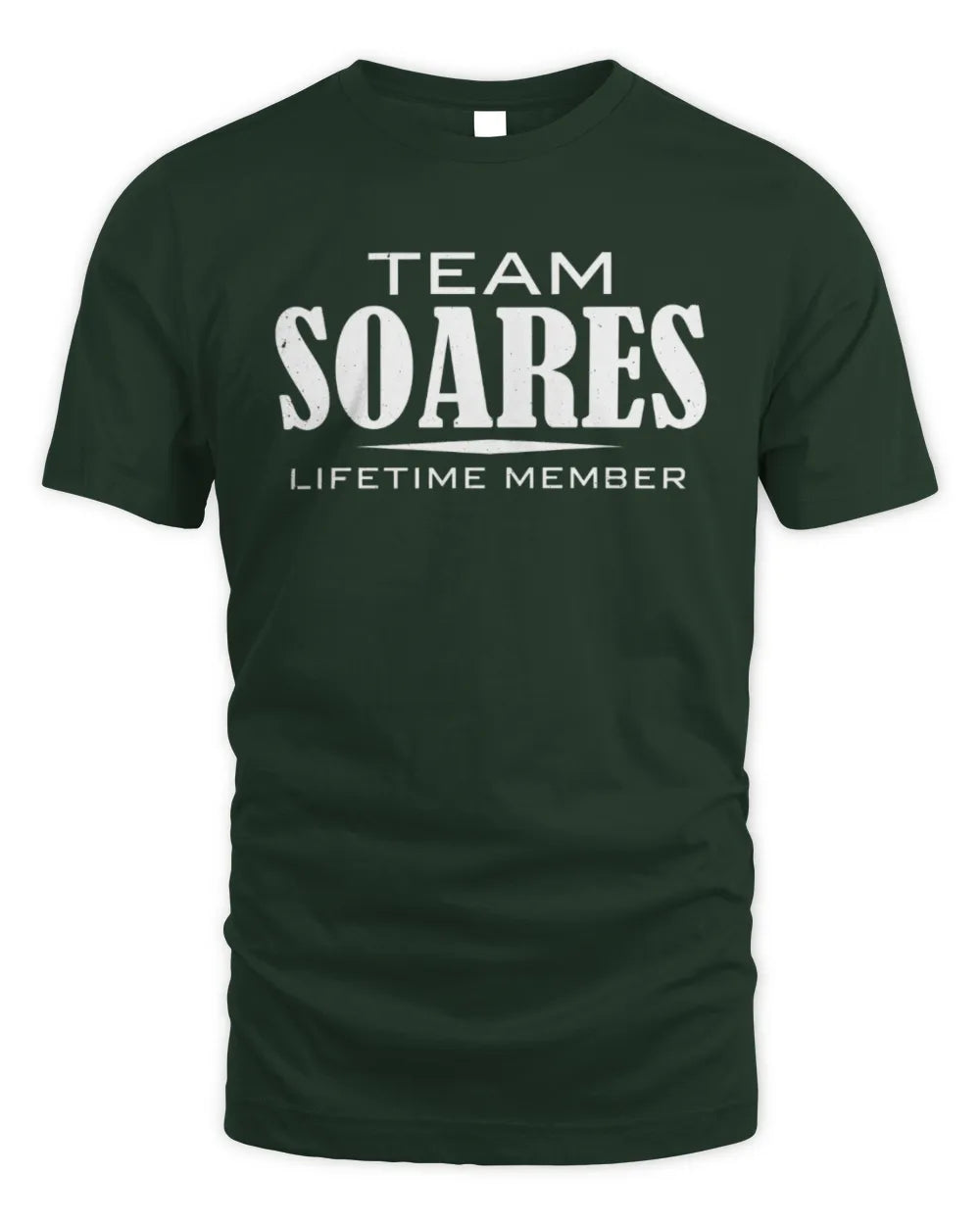 SOARES BL62-K4-128 - Personalized “Team NAME Lifetime Member” - Unisex Standard T-Shirt - Forest Green