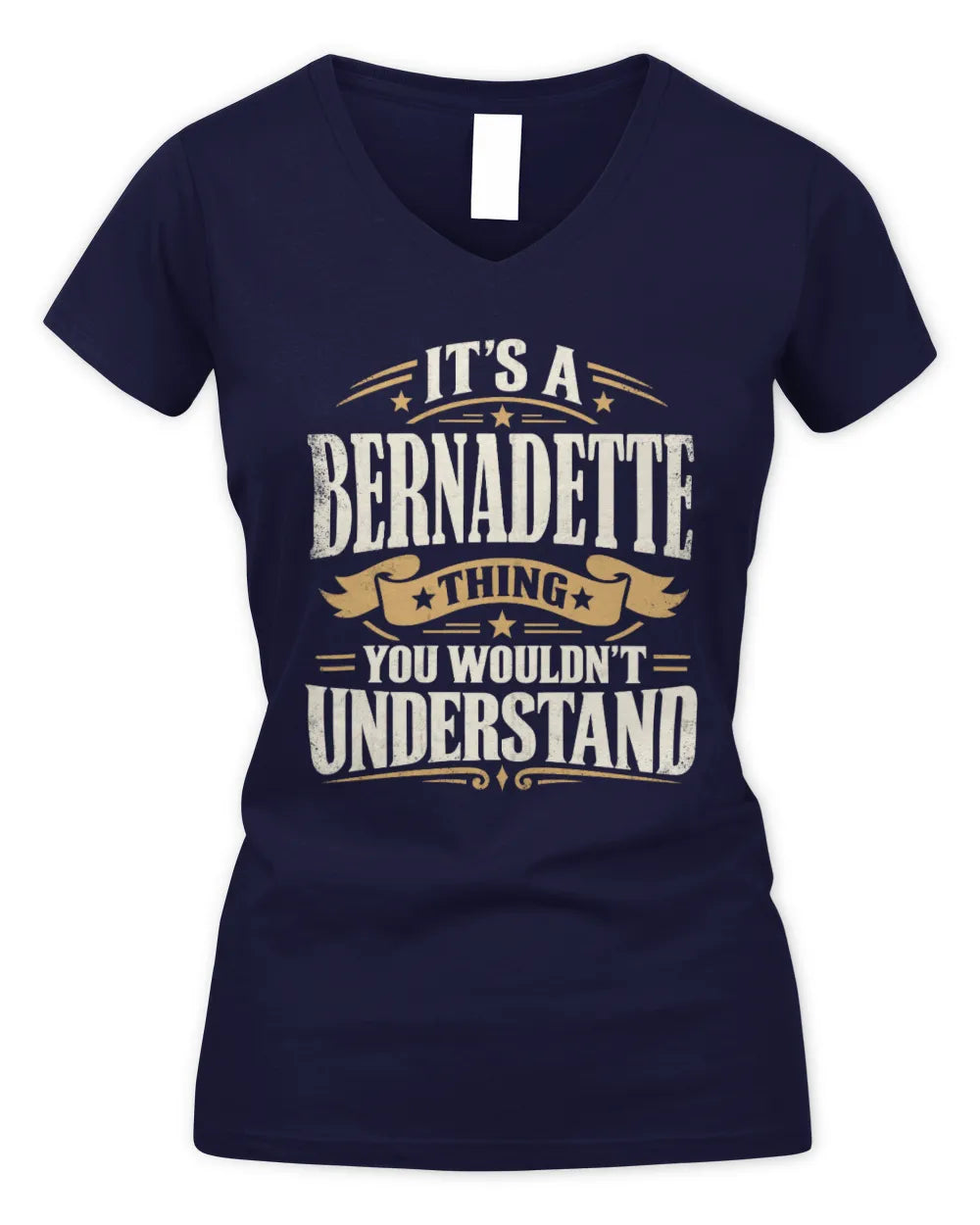BERNADETTE P08 TH51 - Personalized “It’s a/an [NAME] Thing – You Wouldn’t Understand” Shirt - Women's V-Neck T-Shirt - Navy