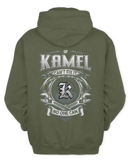 KAMEL AP81-K4-626 - Personalized Ahmed Quote Apparel “If Ahmed Can't Fix It, No One Can” - Unisex Hoodie - Military Green