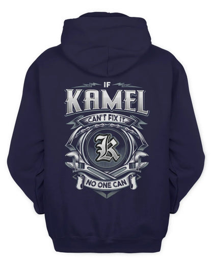 KAMEL AP81-K4-626 - Personalized Ahmed Quote Apparel “If Ahmed Can't Fix It, No One Can” - Unisex Hoodie - Navy