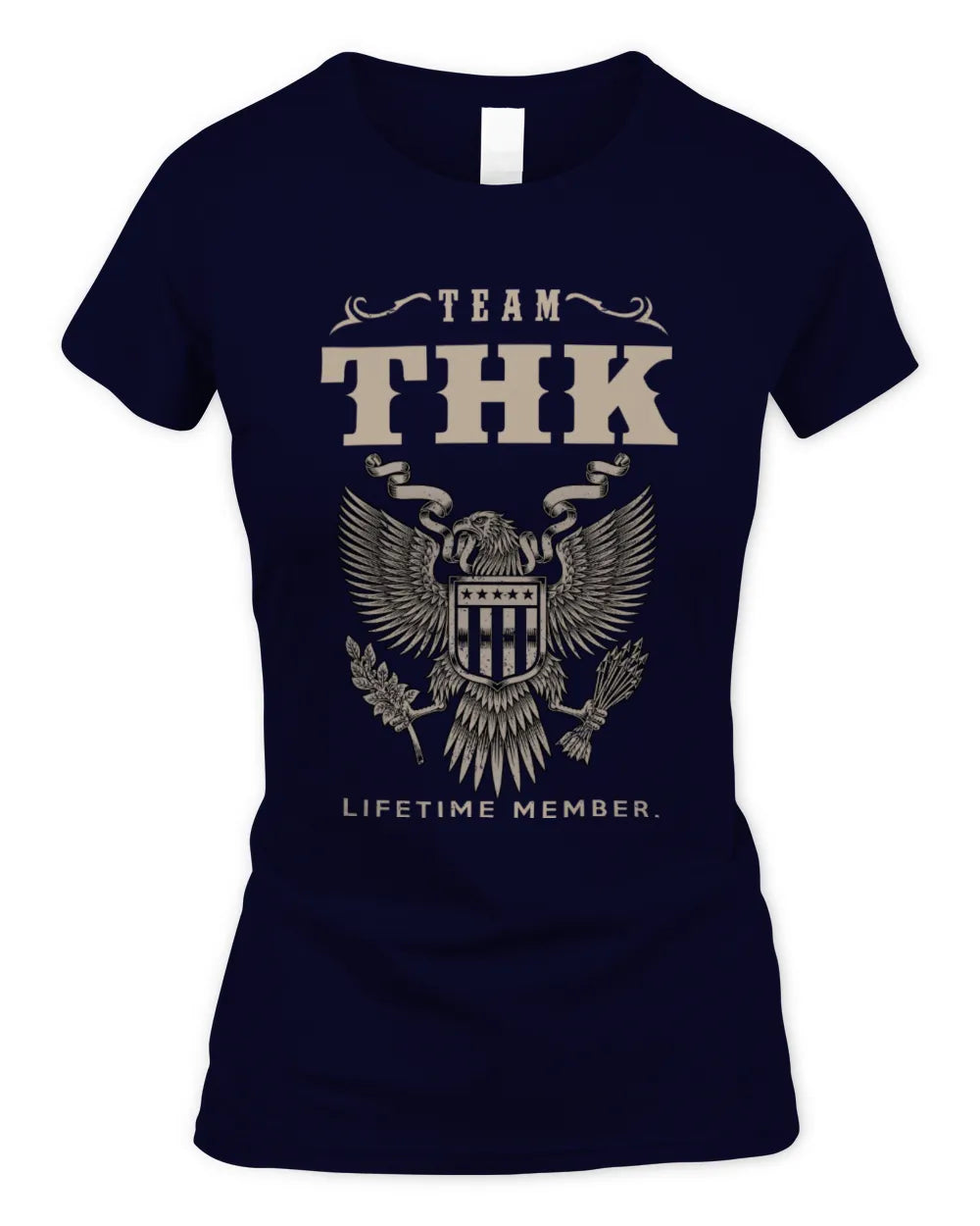 THK TP06-K82 – Personalized Classic Style Apparel “Team NAME Lifetime Member” - Women's Standard T-Shirt - Navy
