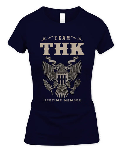 THK TP06-K82 – Personalized Classic Style Apparel “Team NAME Lifetime Member” - Women's Standard T-Shirt - Navy