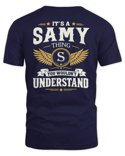 SAMY KT06-M008 It’s a [NAME] Thing – You Wouldn’t Understand | Personalized Vintage T-Shirt - Unisex Standard T-Shirt - Navy