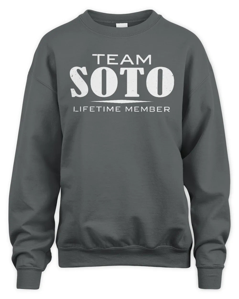 SOTO BL62-K4-128 - Personalized “Team NAME Lifetime Member” - Unisex Sweatshirt - Charcoal