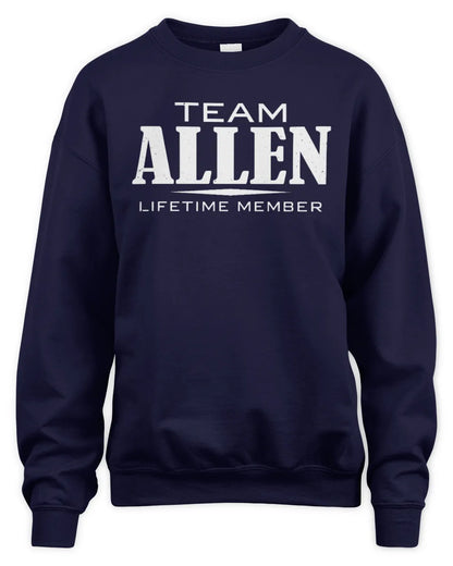 ALLEN BL62-K4-128 - Personalized “Team NAME Lifetime Member” - Unisex Sweatshirt - Navy