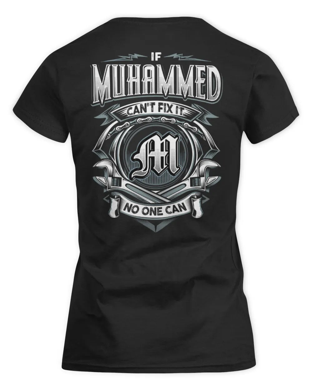 MUHAMMED AP81-K4-626 - Personalized Ahmed Quote Apparel “If Ahmed Can't Fix It, No One Can” - Women's Standard T-Shirt - Black