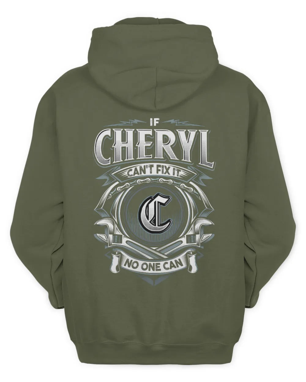 CHERYL AP81-K4-626 - Personalized Ahmed Quote Apparel “If Ahmed Can't Fix It, No One Can” - Unisex Hoodie - Military Green